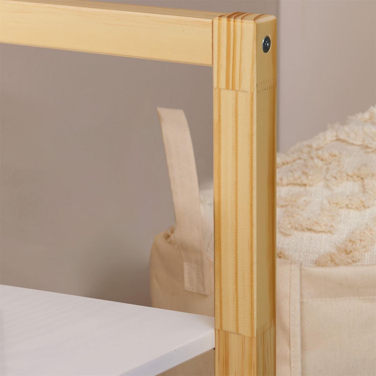 KINDERSCHREIBTISCH SUZA - Naturfarben/Weiß, Holz (80/76/48cm) - IDIMEX