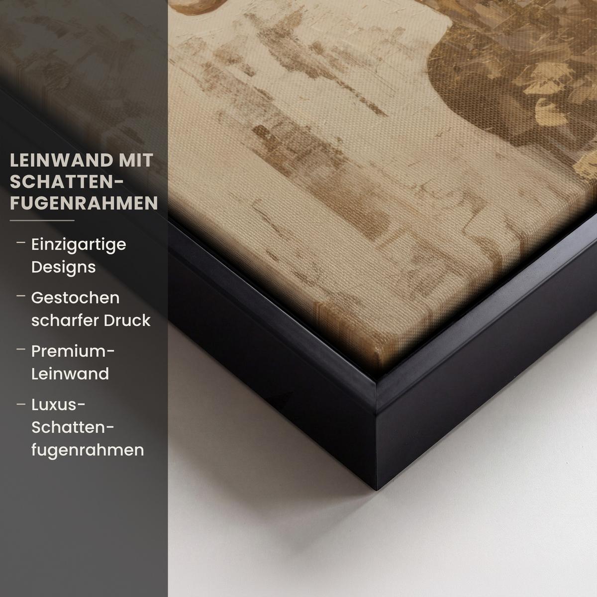 LEINWAND Bilder mit Rahmen - Frau - Gold - Abstrakt - Textur - 20x30 - Goldfarben, Textil (20/30cm) - MuchoWow