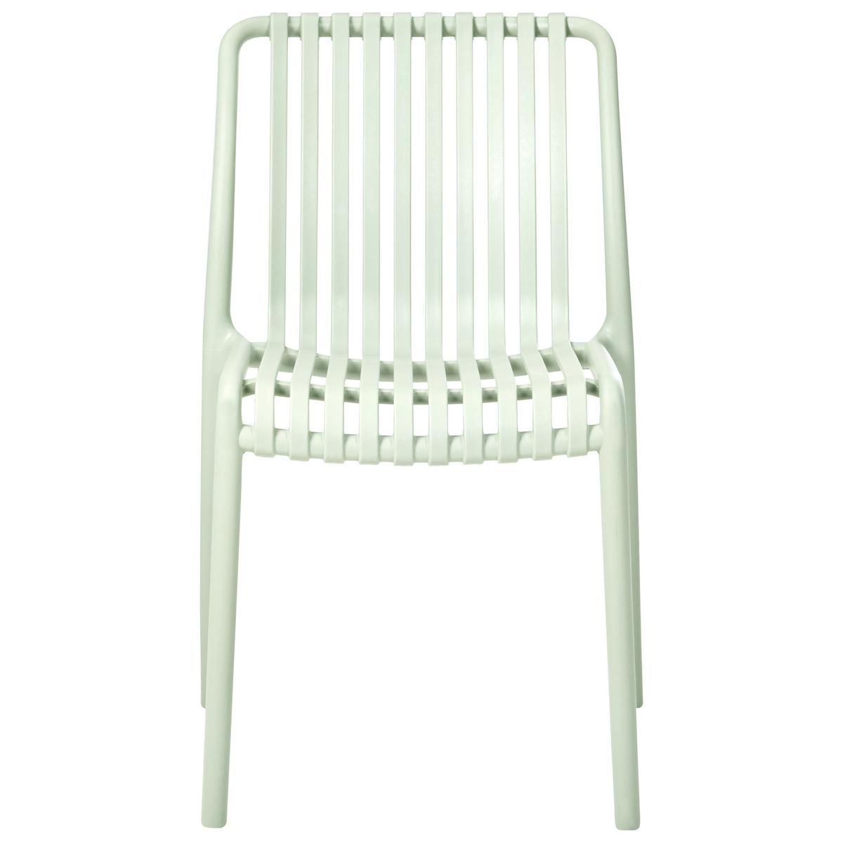 GARTENSTUHL 4er-Set Hellgrün Ariccia - Hellgrün, Kunststoff (45/78/50cm) - Beliani