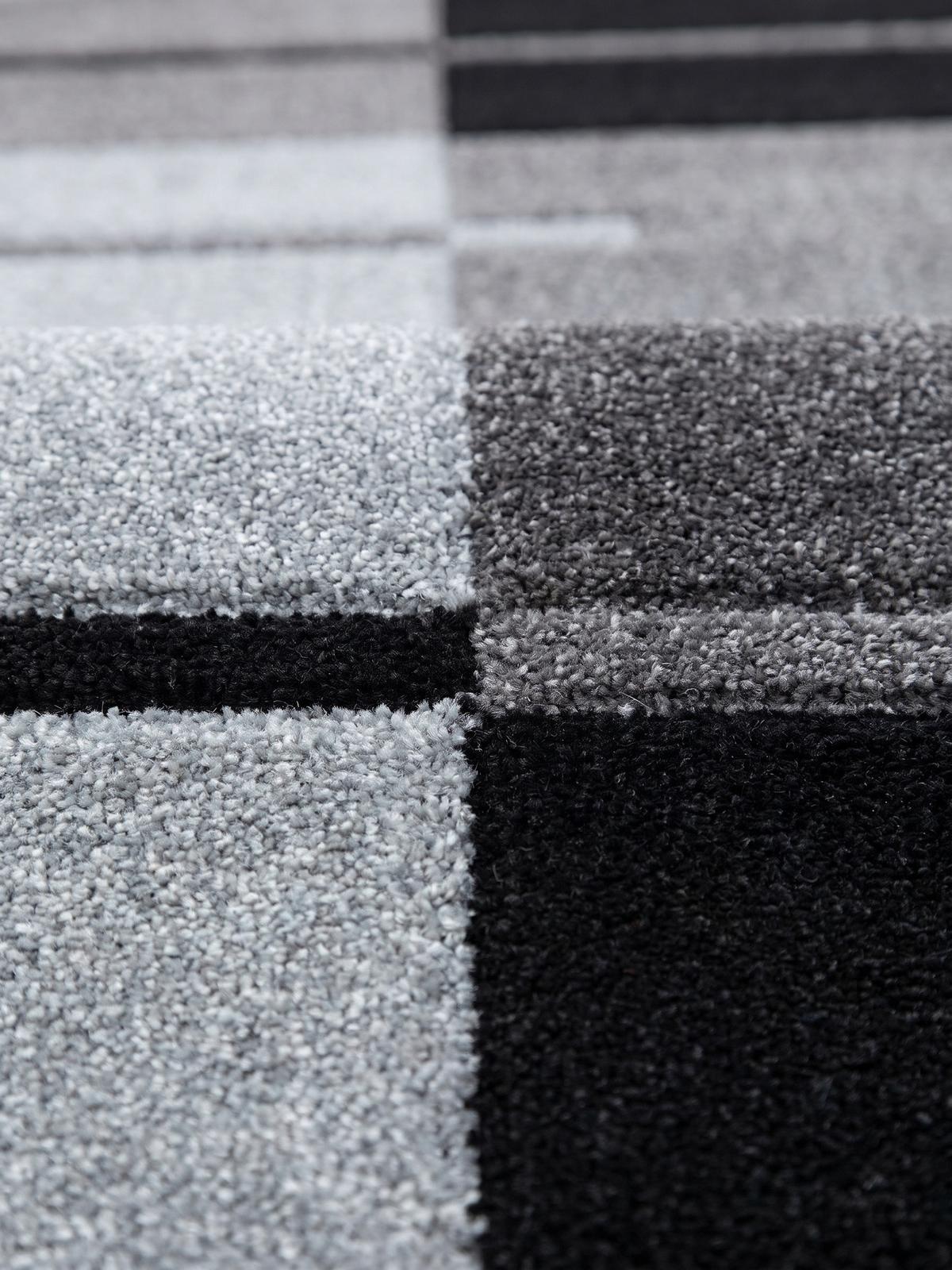 KURZFLORTEPPICH LATEMAR, kariert, Grau, 160 x 230 cm - Grau, Textil (230/160cm) - KADIMA DESIGN