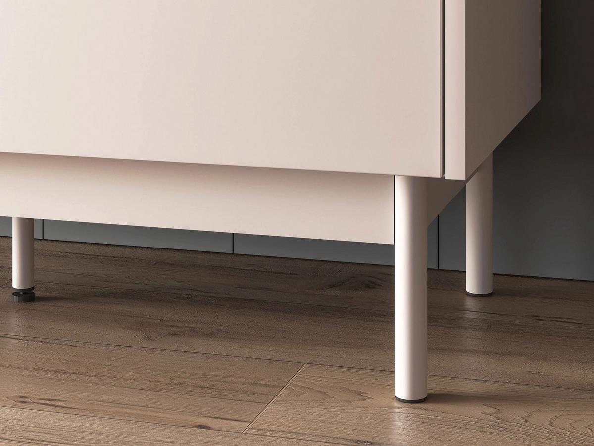 HIGHBOARD Dunea Kaschmirgrau/Eichenholzoptik 92 cm - Taupe, Holzwerkstoff/Metall (92/156/40cm) - Selsey