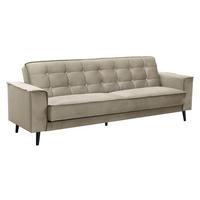 SOFA 3-Sitzer mit Bettfunktion Kaycee Samtvelours sahara - Sahara, Kunststoff (78/84/240cm) - 58aufmkessel