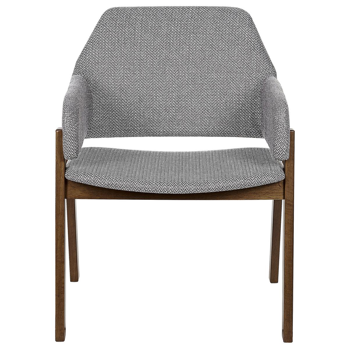 ESSZIMMERSTUHL 2er-Set Polyester Grau Albion - Grau, Holz/Textil (57/80/47cm) - Beliani