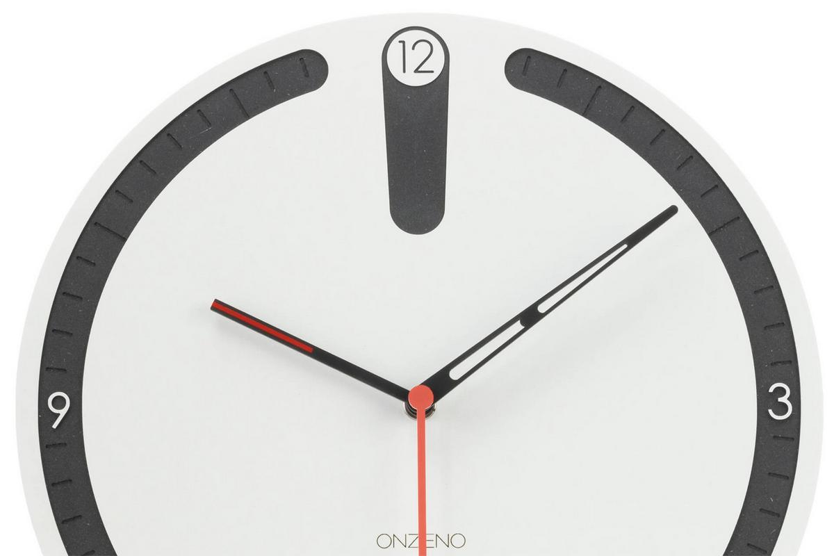 WANDUHR Design Weiß 29/29 cm - Weiß, Holzwerkstoff (29/29/1cm) - ONZENO