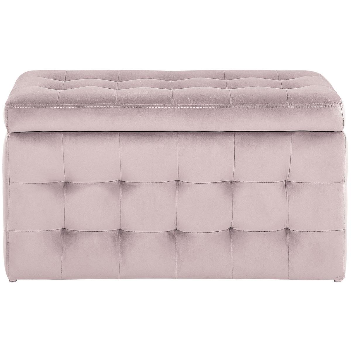 TRUHENBANK Michigan 42/72/40 cm - Pink, Textil (72/40/42cm) - Beliani
