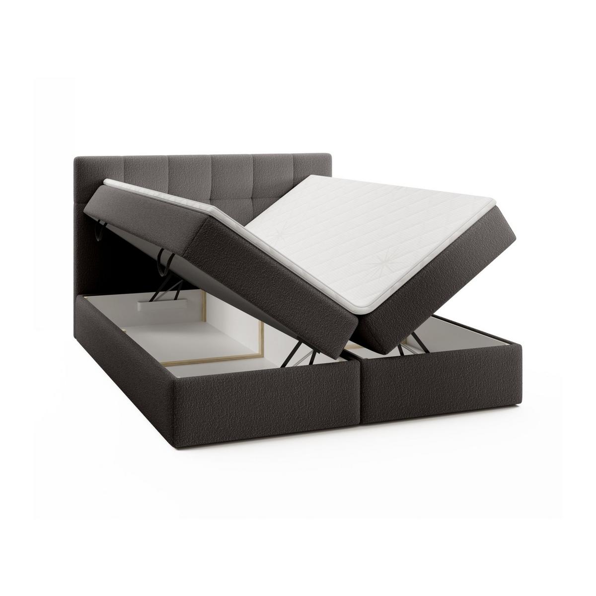 BOXBETT Arturo In Freya - Graphitfarben, Holzwerkstoff/Textil (140/200cm) - Fun Möbel