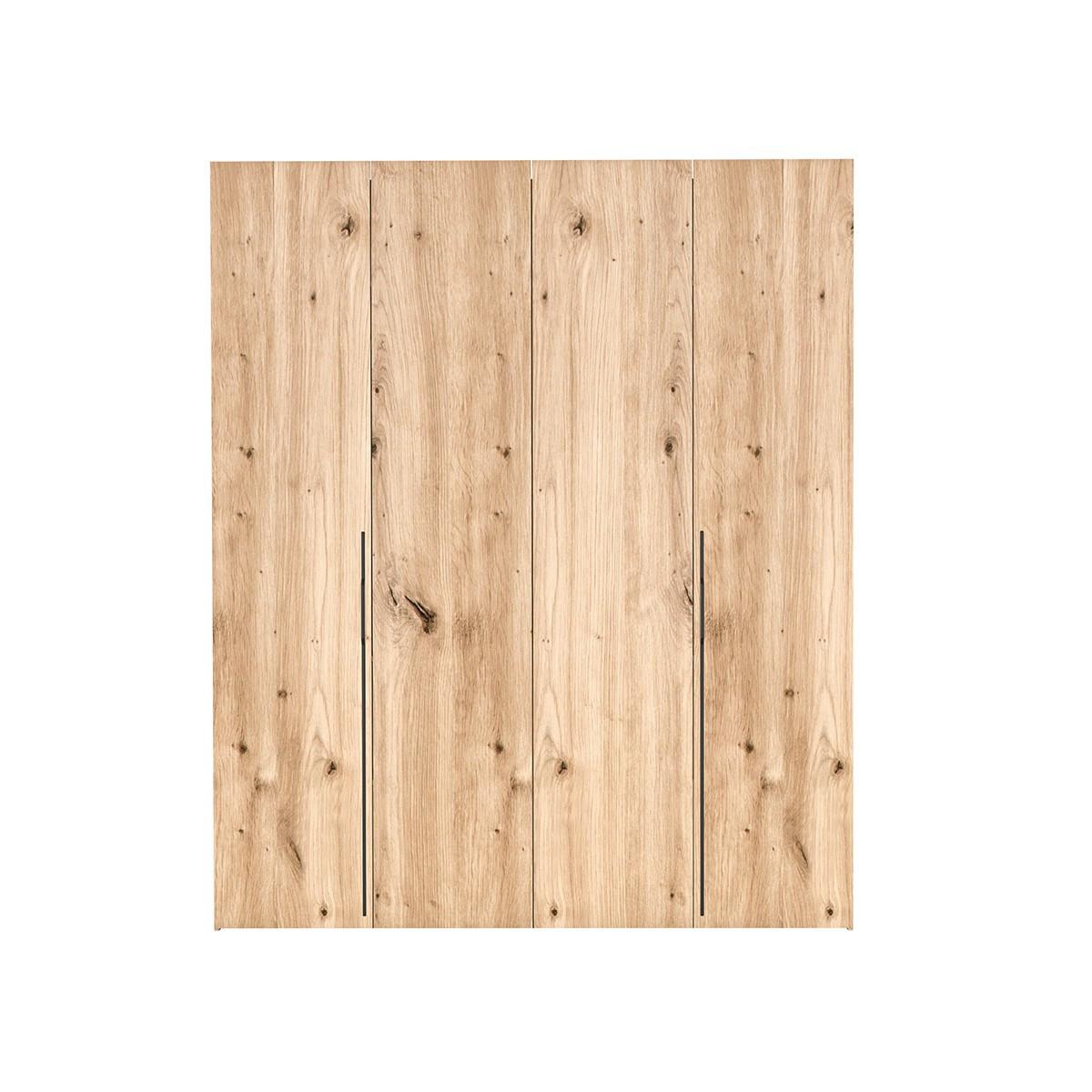 DREHTÜRENSCHRANK ANCONA 200/240/58cm 4-türig Eiche Artisan - Eiche Artisan, Holzwerkstoff (200/240/58cm) - MASSENO