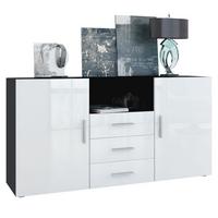 SIDEBOARD Skadu Front in Weiß Hochglanz - Weiß Hochglanz, Holzwerkstoff (138.5/71.5/35cm) - Vladon