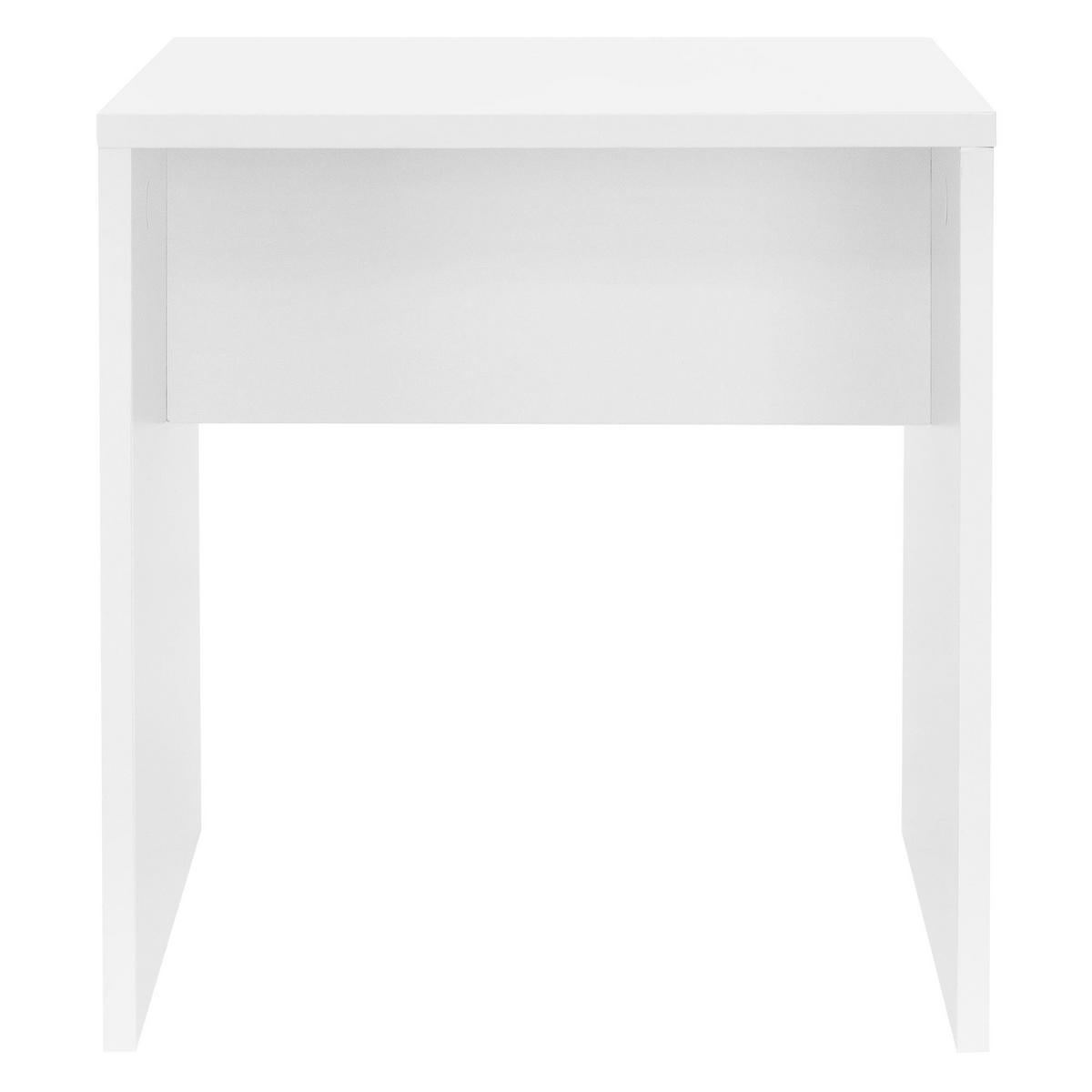 HOCKER Weiß 40x36x41 cm für Schminktisch - Weiß, Holzwerkstoff (36/41/40cm) - ML-DESIGN