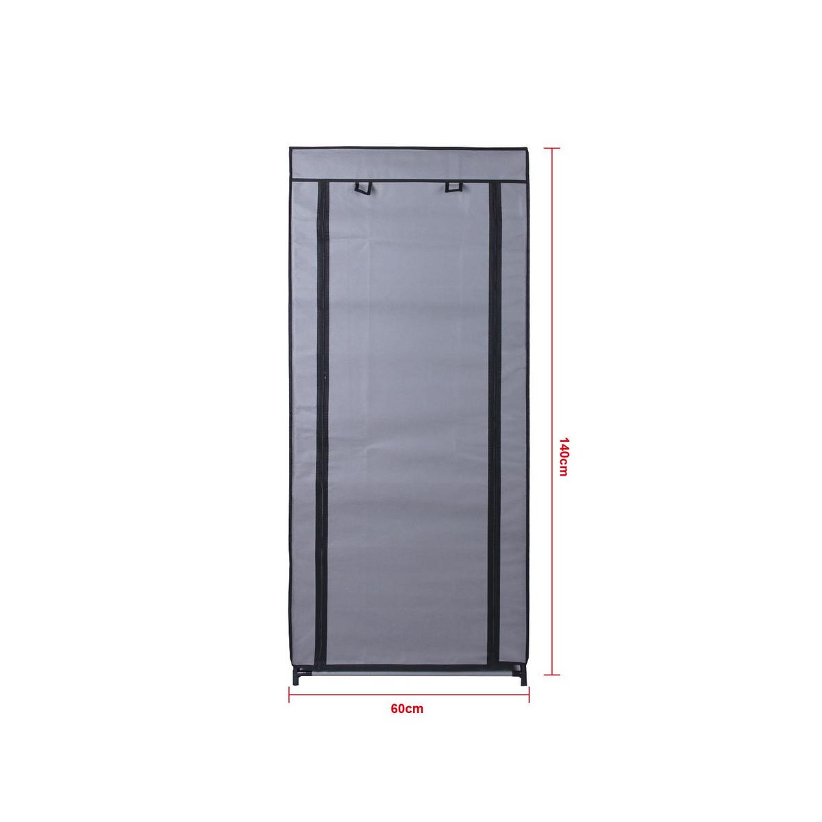 SCHUHSCHRANK TAMARA anthrazit - Anthrazit, Textil (60/140/30cm) - IDIMEX