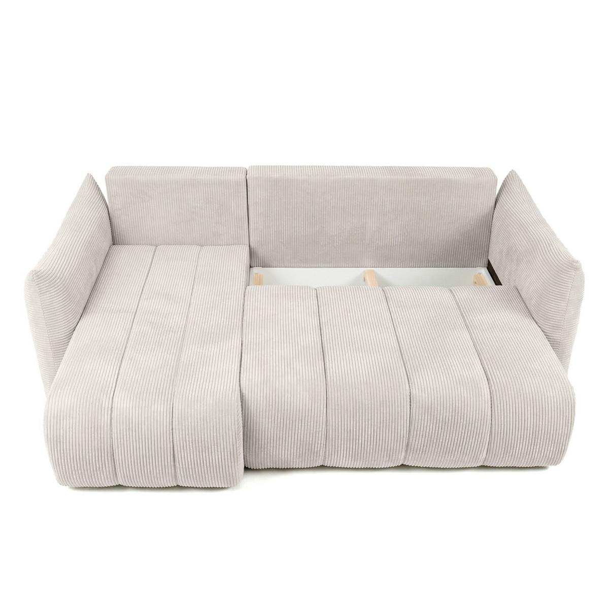ECKSOFA Ontario Xs Mit Schlaffunktion - Hellgrau, Holzwerkstoff/Textil (154/226cm) - Fun Möbel