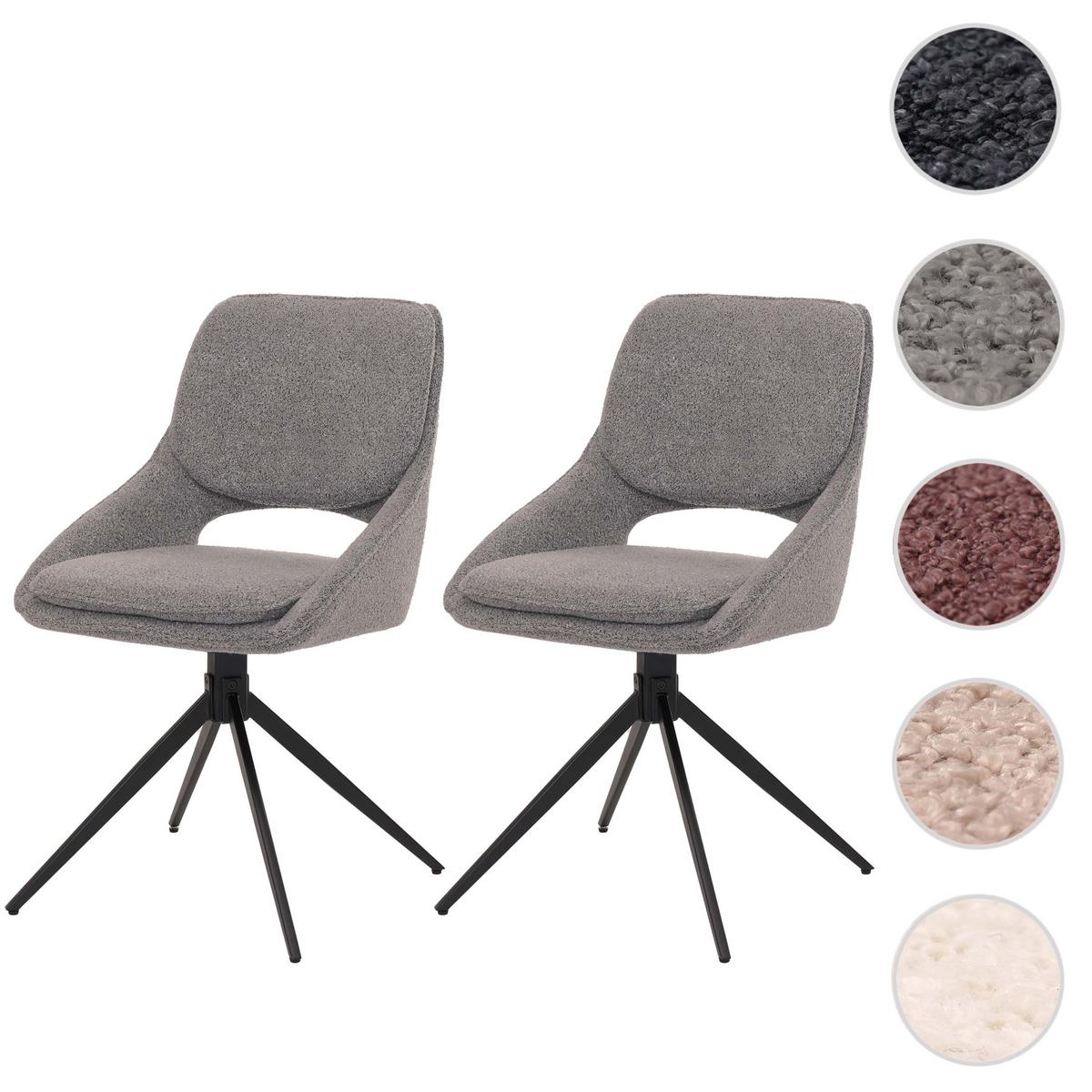 ESSZIMMERSTUHL Hellgrau 2er-Set - Hellgrau/Grau, Textil (55/87/55cm) - MCW