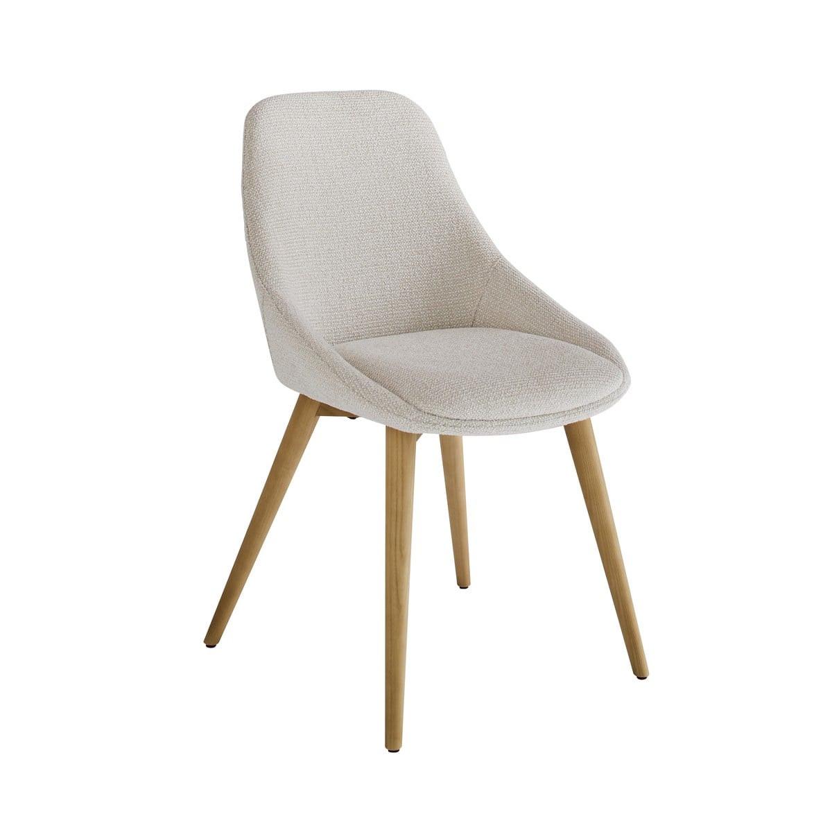 POLSTERSTUHL Textil Beige 82/55/61,5 cm - Beige, Holz (55/61.5/65cm) - Signature