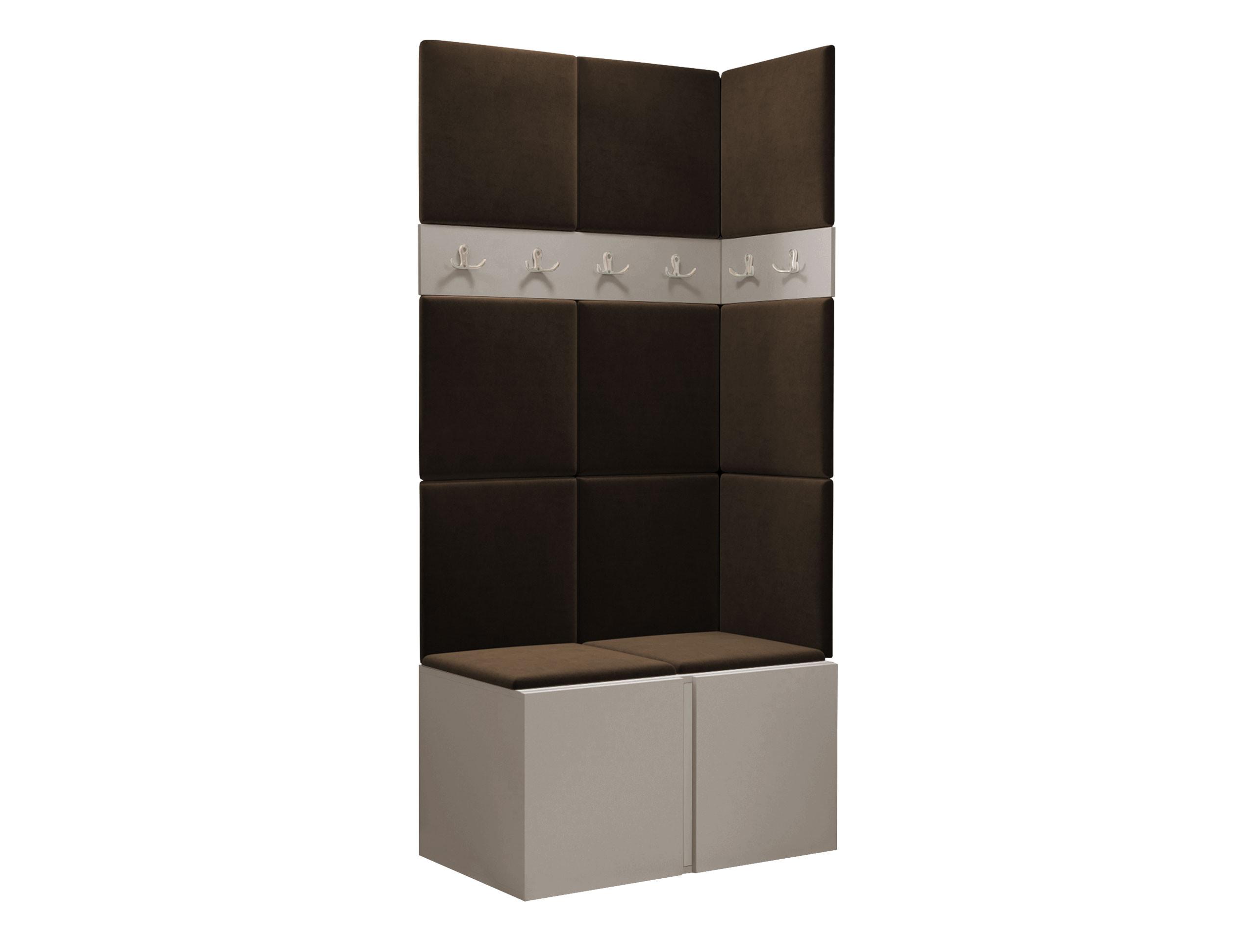 GARDEROBEN-SET Orion I - Kaschmir/Braun, Holzwerkstoff/Kunststoff (84/186/46cm) - MIRJAN24