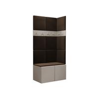 GARDEROBEN-SET Orion I - Kaschmir/Braun, Holzwerkstoff/Kunststoff (84/186/46cm) - MIRJAN24
