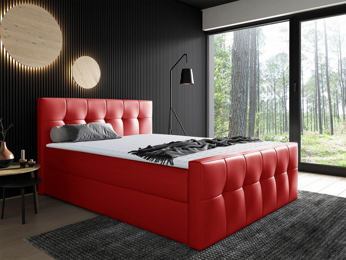 BOXBETT Malibu - H3 - Rot, Holz (160/200cm) - MIRJAN24