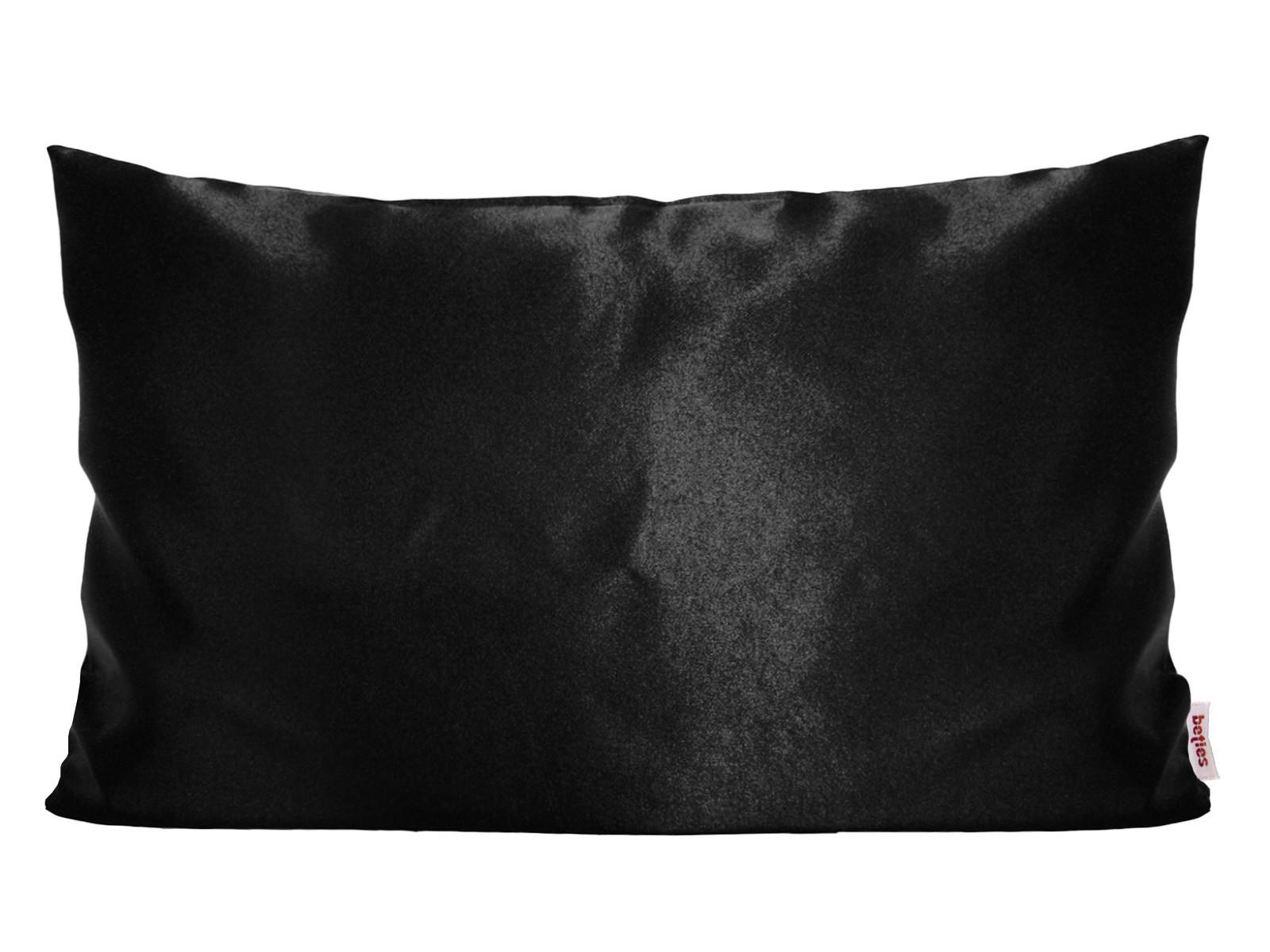 KISSENBEZUG Glanz Satin schwarz 40/60 cm - Schwarz, Textil (40/60cm) - beties Heimtextil