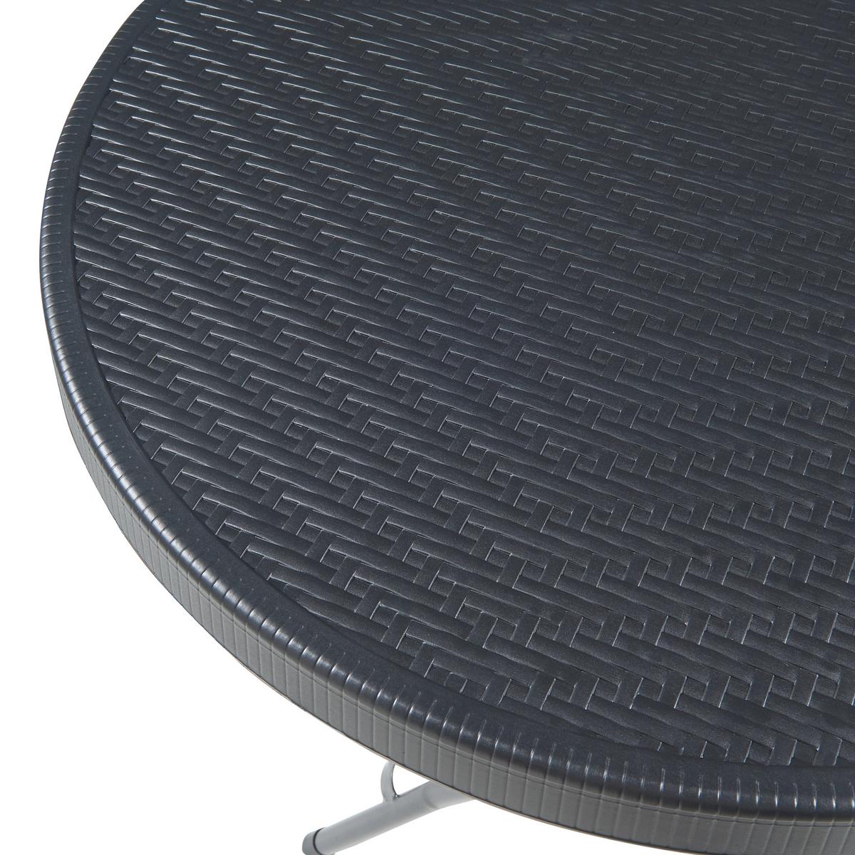 KLAPPTISCH Mark - Schwarz, Kunststoff/Metall (80/80/74cm) - [en.casa]