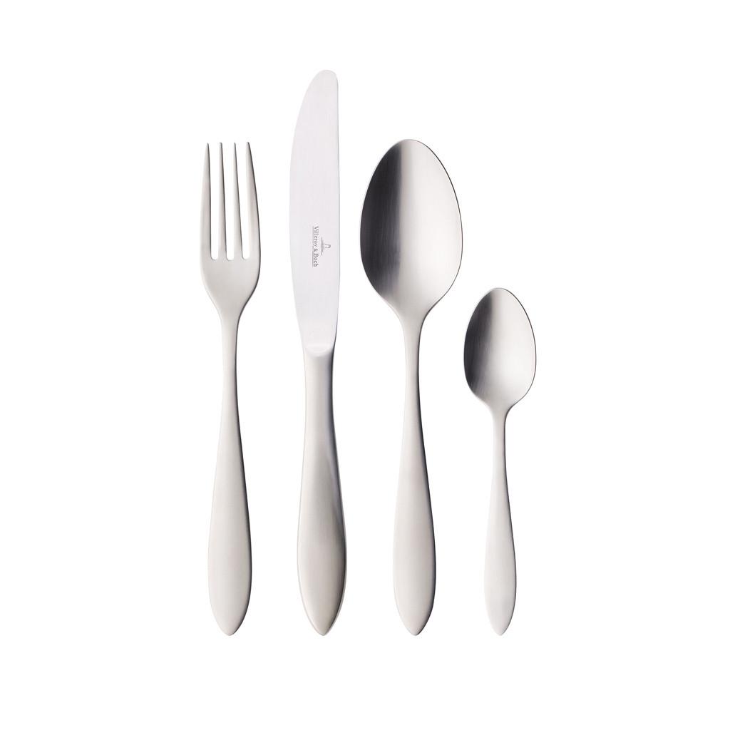 TAFELBESTECK GEBÜRSTET Arthur grau 144-tlg. - Grau, Metall - Villeroy & Boch