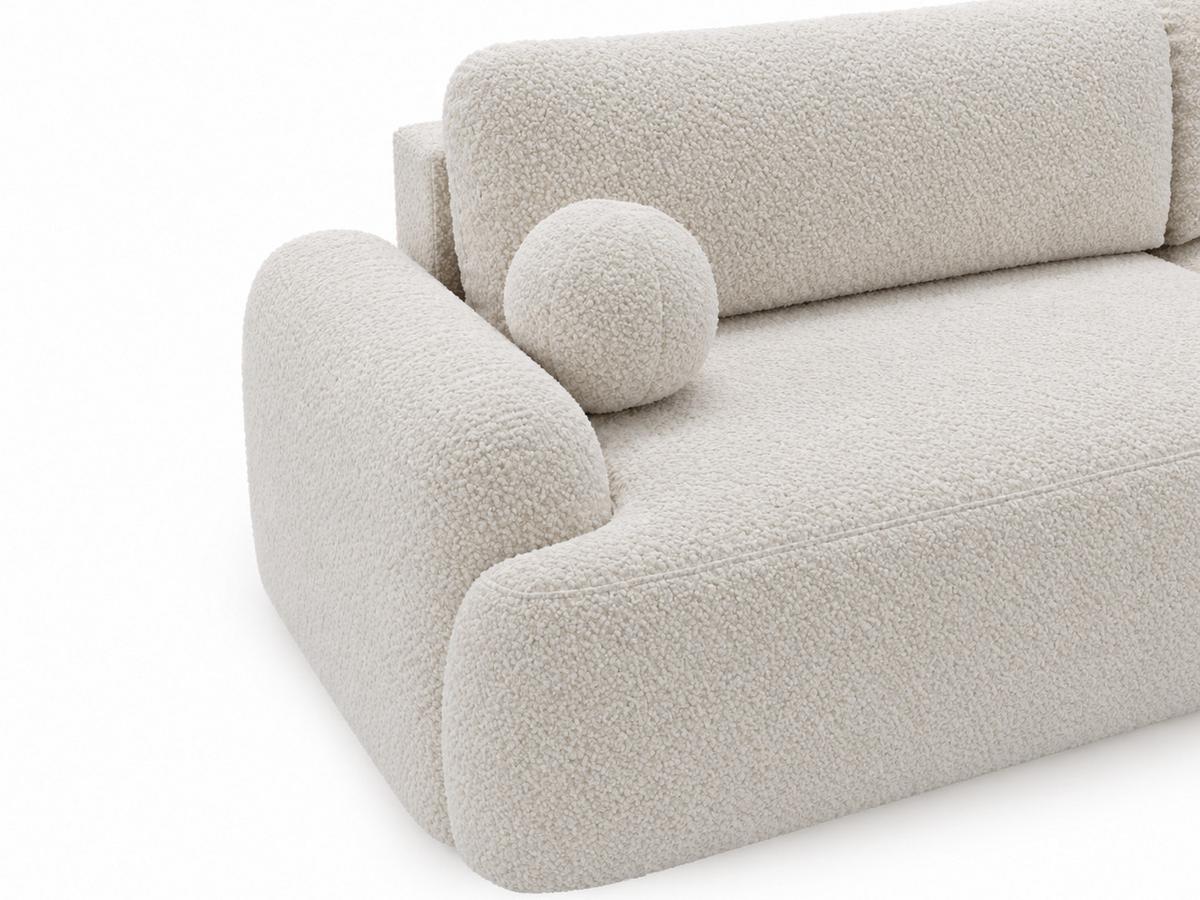 ECKSOFA Aurio weiß Rechts - Weiß, Holz/Textil (261/177cm) - Graingold