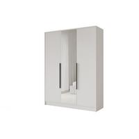 KLEIDERSCHRANK - LESE - 150 - Weiß - Schwarz/Weiß, Holzwerkstoff (150/200/51cm) - ALTDECOR