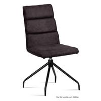 ESSZIMMERSTUHL drehbar (6er-Set) Domini 47x92x60 Schwarz/Espresso - Dunkelbraun/Schwarz, Kunststoff (60/92/47cm) - 58aufmkessel