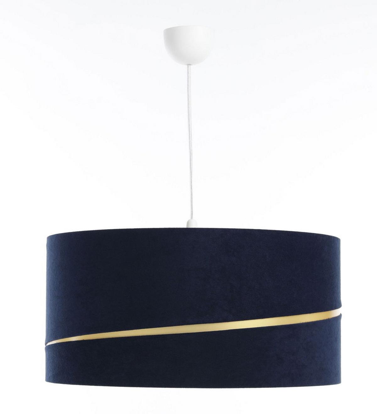 HÄNGELEUCHTE Blau 30/20 cm - Blau/Goldfarben, Kunststoff (30/0.4/20cm) - ONZENO