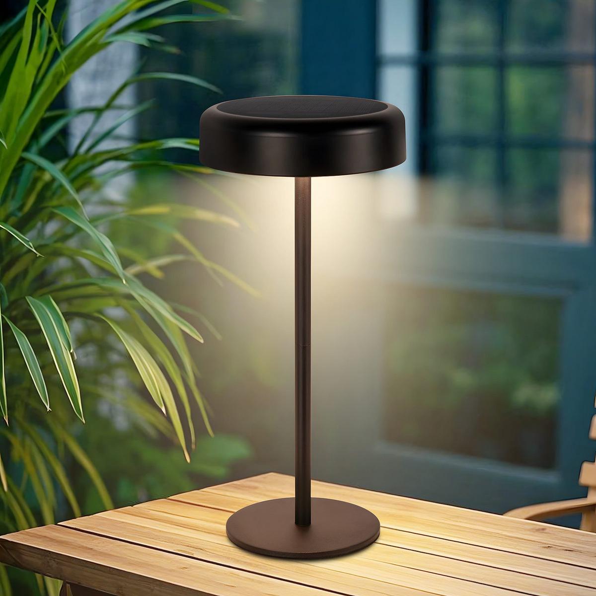 LED-TISCHLEUCHTE Abel 14/14/30cm - Schwarz, Kunststoff (14/14/30cm) - Nettlife
