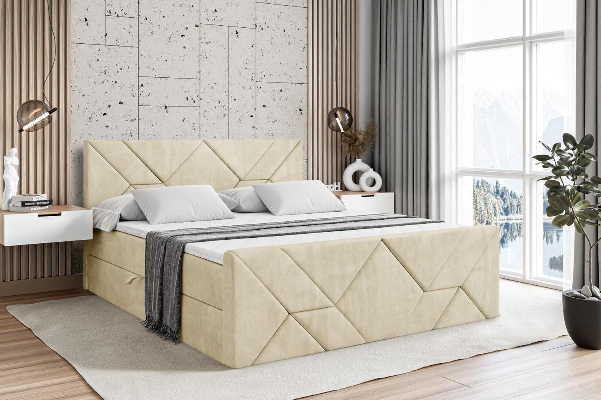 BOXBETT BARWA-Z - 140x200 cm - H4 - Beige - Beige, Holzwerkstoff (140/200cm) - ALTDECOR