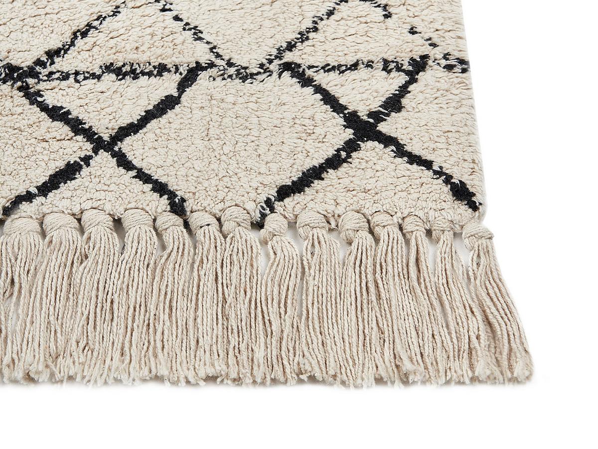 KURZFLOR-TEPPICH Zeyne 200/140 cm - Beige, Textil (140/200cm) - Beliani
