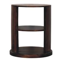 BEISTELLTISCH mit California-Walnuss-Finish, 2 offene Ablagen, dunkelbraun - Dunkelbraun, Holz (45/45/56cm) - Artisan Furniture