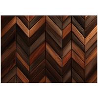 FOTOTAPETE Bretter Holz Braun 350x250 cm - Multicolor, Papier (350/250cm) - Wallarena