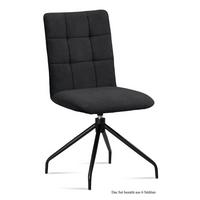 ESSZIMMERSTUHL drehbar (6er-Set) Dolley 47x91x60 Schwarz/Anthrazit - Anthrazit/Schwarz, Kunststoff (60/91/47cm) - 58aufmkessel