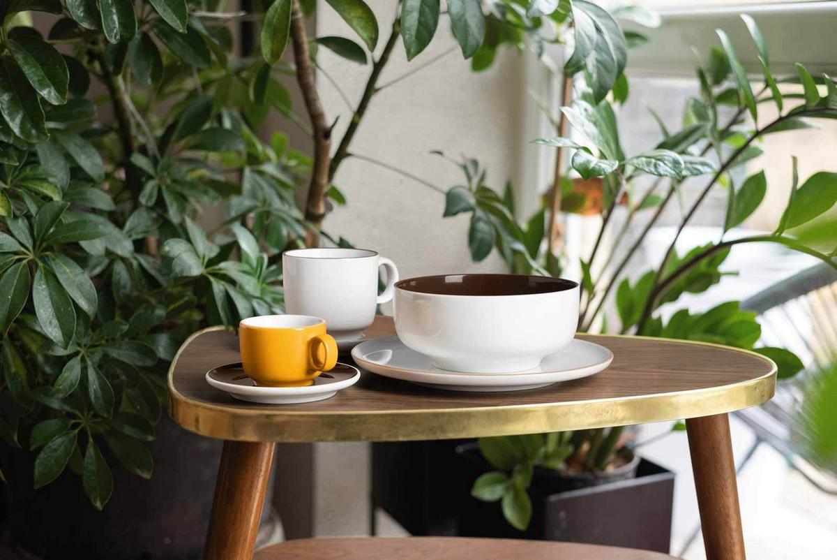 ESPRESSOTASSEN Sento Home Pure Lines Cocoa Brown 80 ml 6er Set - Hellbraun, Keramik (0.08L) - Seltmann Weiden