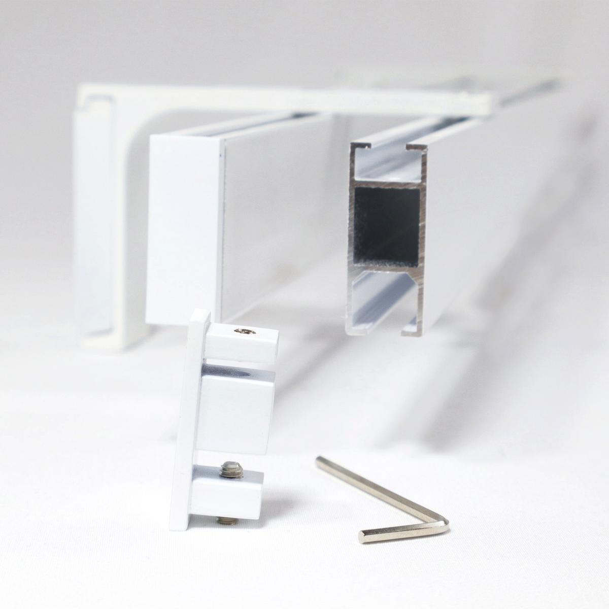 GARDINENSCHIENE 2-lauf Loft - Weiß, Metall (600cm) - Deco-Raum