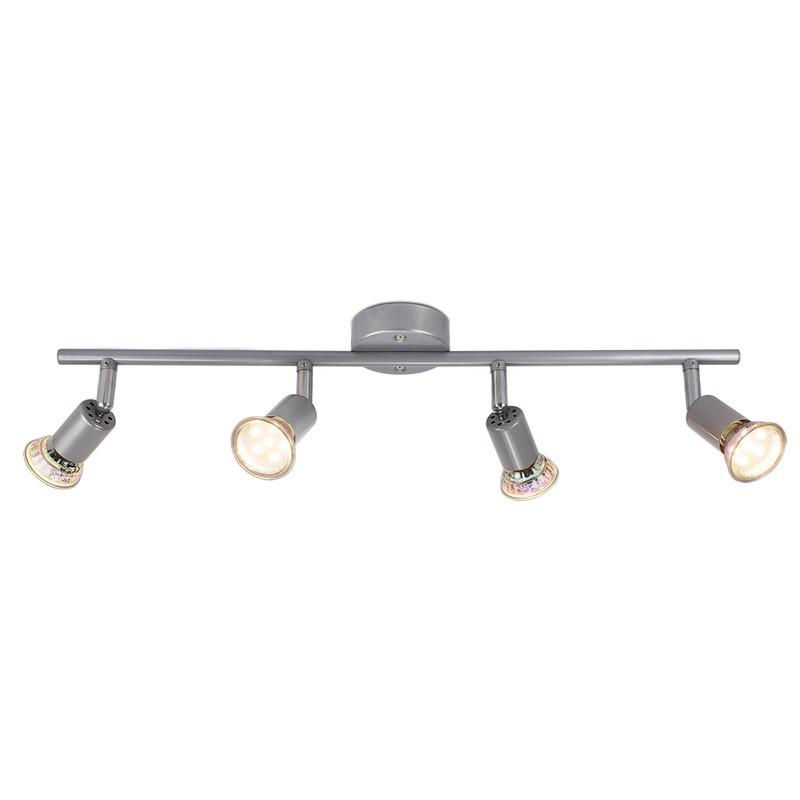 DECKENSTRAHLER Leland 4-flammig 54/15/3.2cm - Silberfarben, Metall (54/15/3.2cm) - Nettlife