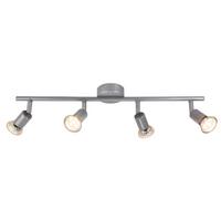 DECKENSTRAHLER Leland 4-flammig 54/15/3.2cm - Silberfarben, Metall (54/15/3.2cm) - Nettlife