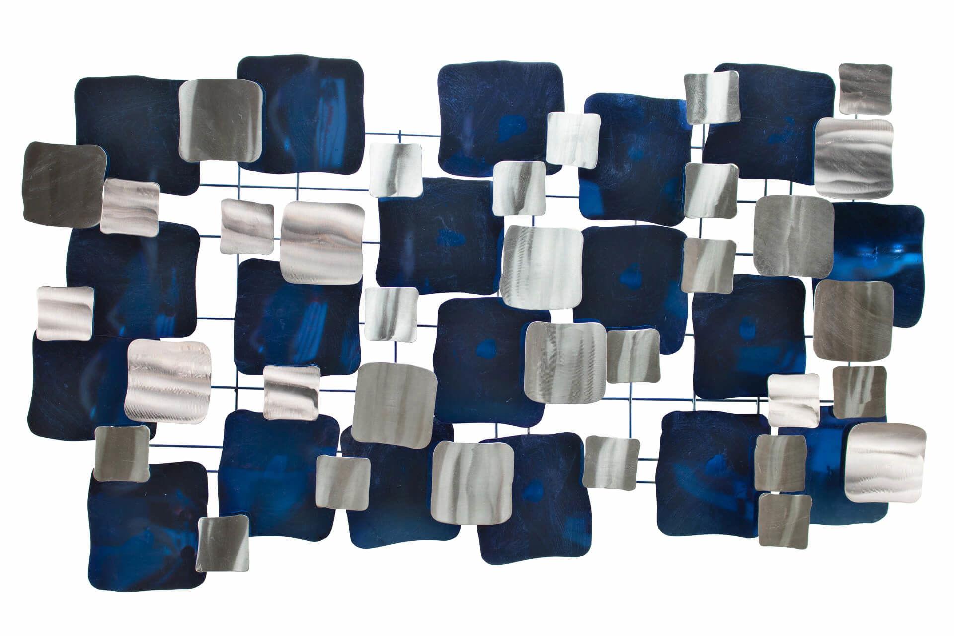 WANDDEKO Blau 117/65 cm - Blau/Weiß, Metall (4/65/6cm) - KUNSTLOFT