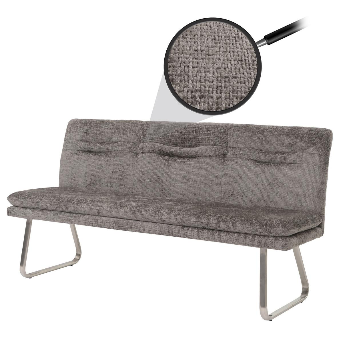 SITZBANK Grau - Dunkelgrau/Grau, Textil (180/93/58cm) - MCW