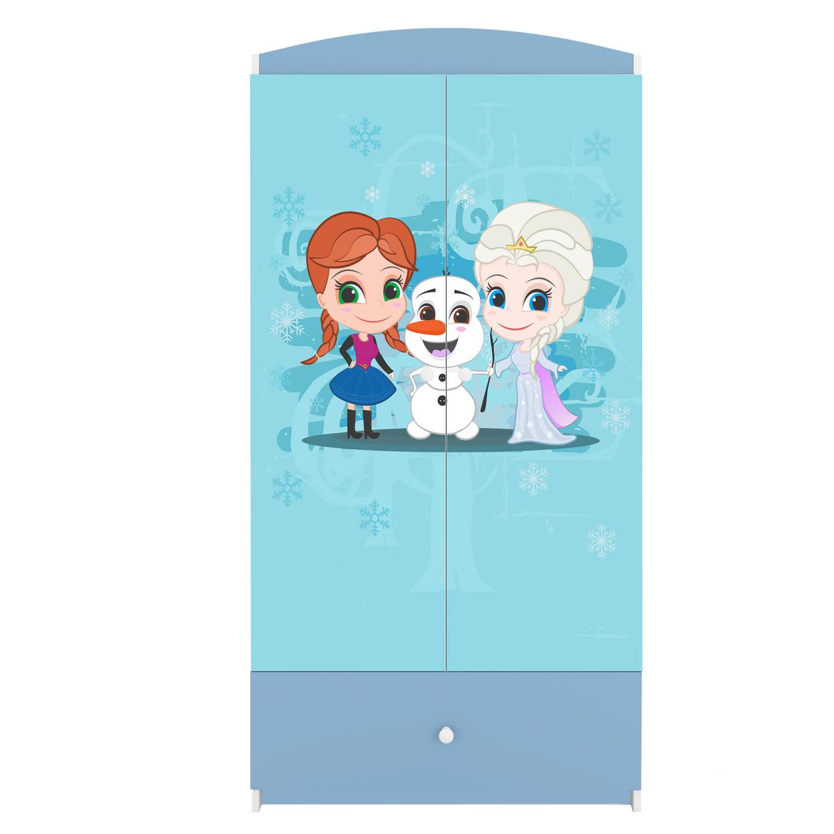 KINDERKLEIDERSCHRANK Winterschwestern - Blau, Holzwerkstoff (90/175/52cm) - RAUMHIRSCH FURNITURE