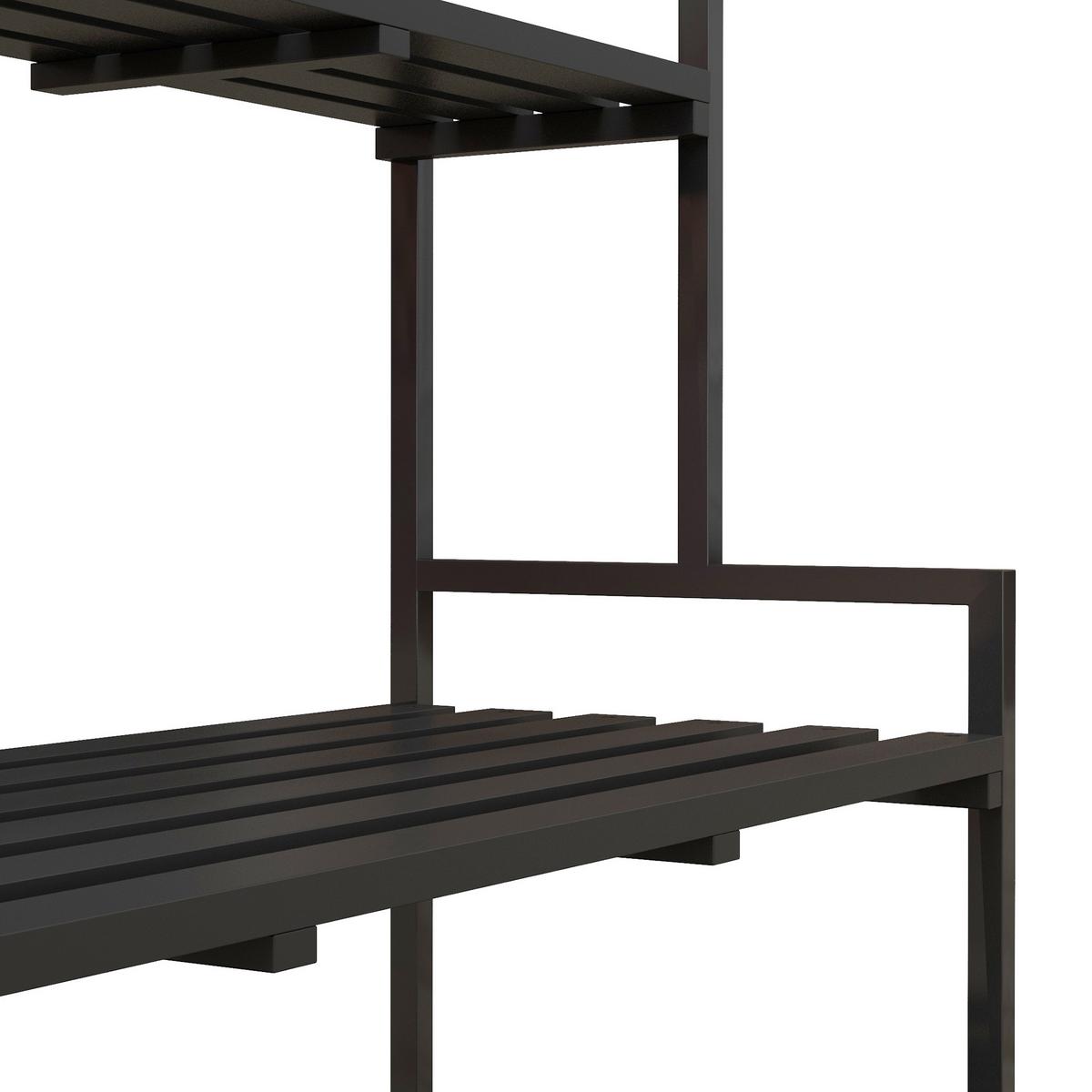 PFLANZENSTÄNDER, Pflanzentreppe, 3 Ebenen, mit 6 Haken, für Garten, Stahl, Schwarz - Schwarz, Metall (50/170/110cm) - Outsunny