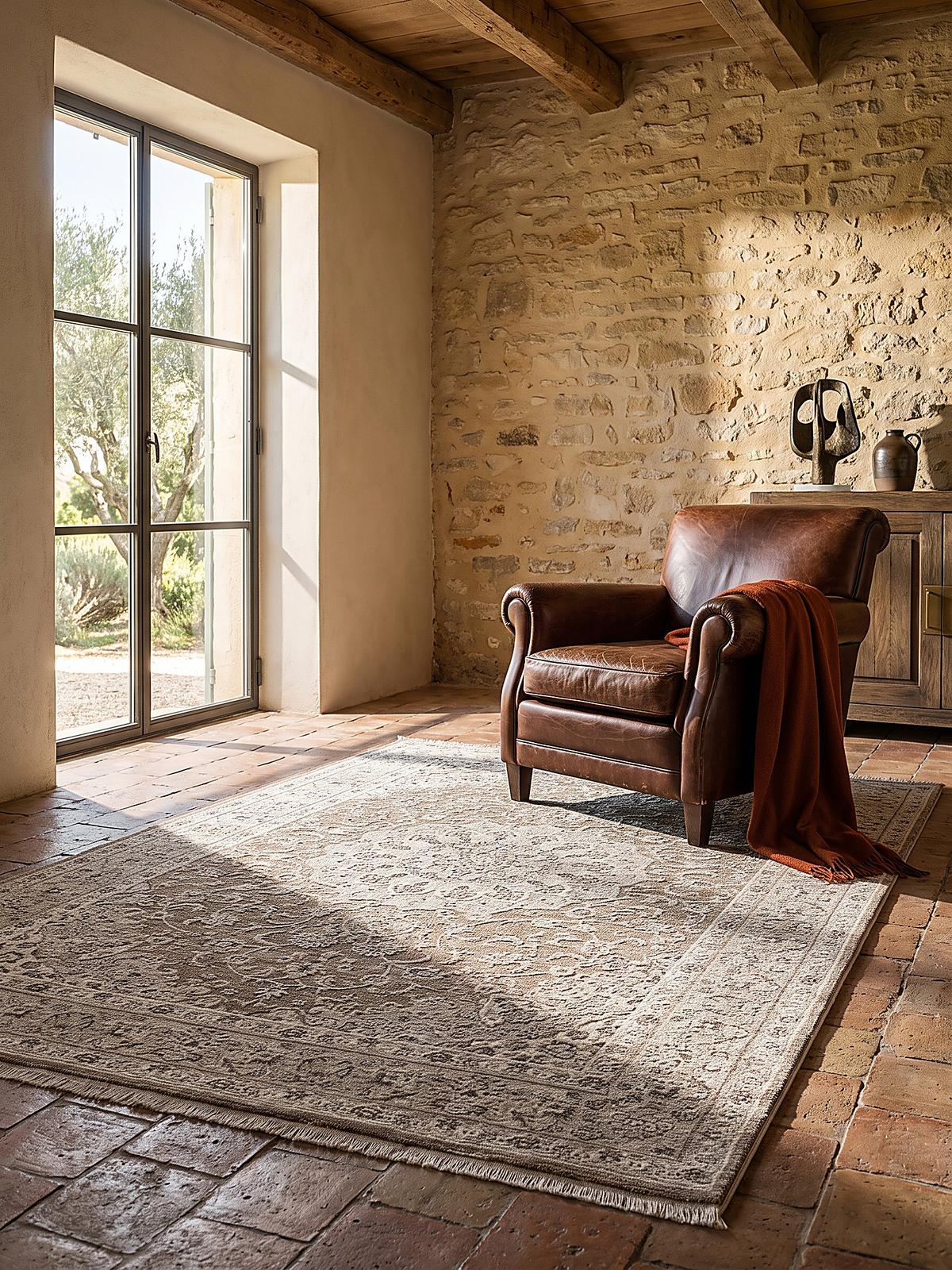 KURZFLORTEPPICH Orientalisch SCRIVIA Polypropylen Braun 120 x 160 cm - Braun, Textil (120/160cm) - KADIMA DESIGN