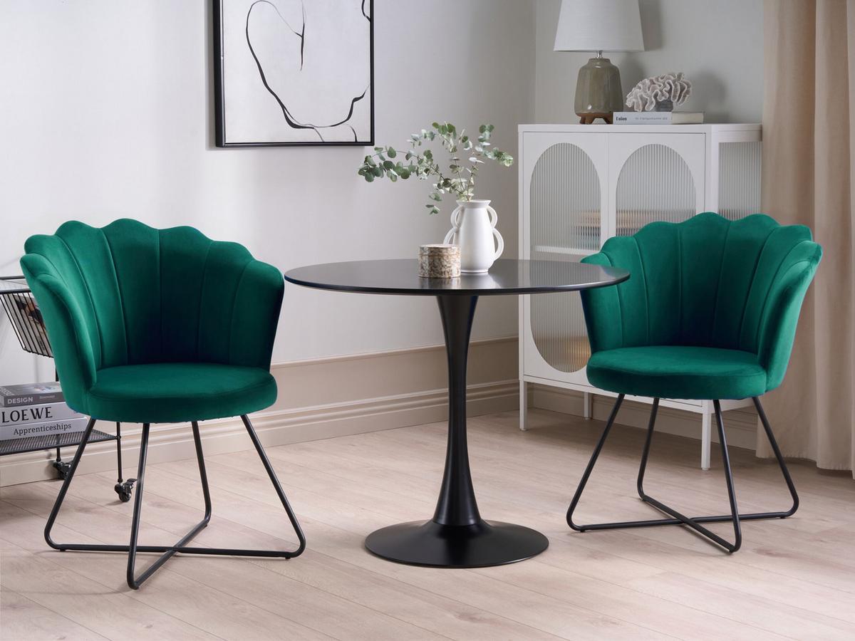 SESSEL Samtstoff Grün Lovelock - Grün, Textil/Metall (67/86/70cm) - Beliani