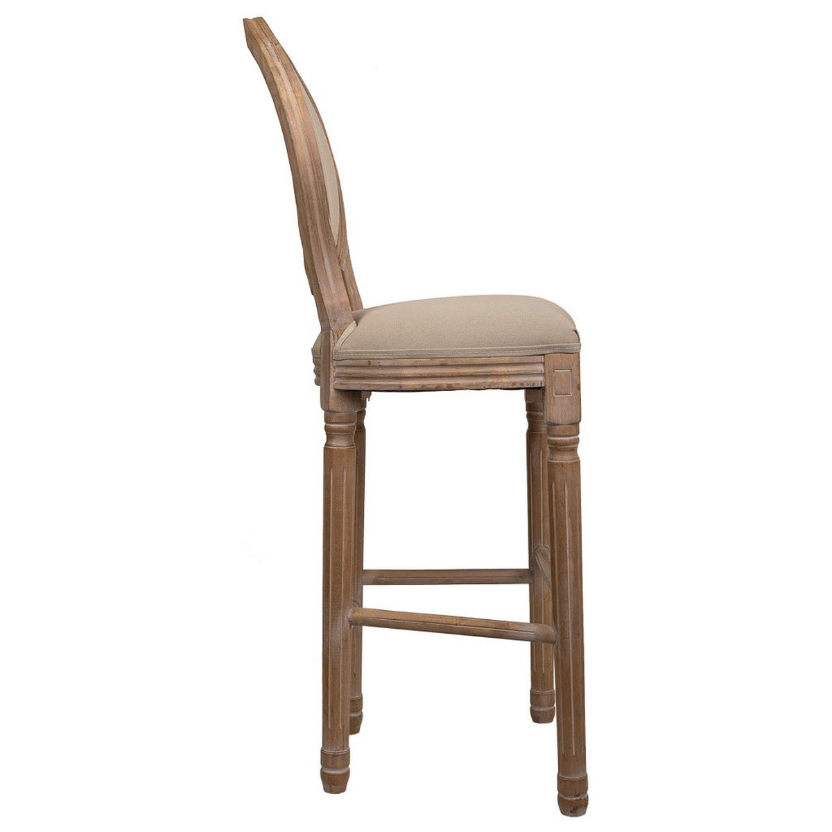 BARHOCKER auz Holz gepolsterter braun 48x42x76/121 cm - Braun, Naturmaterialien (48/121/42cm) - Wanderlust