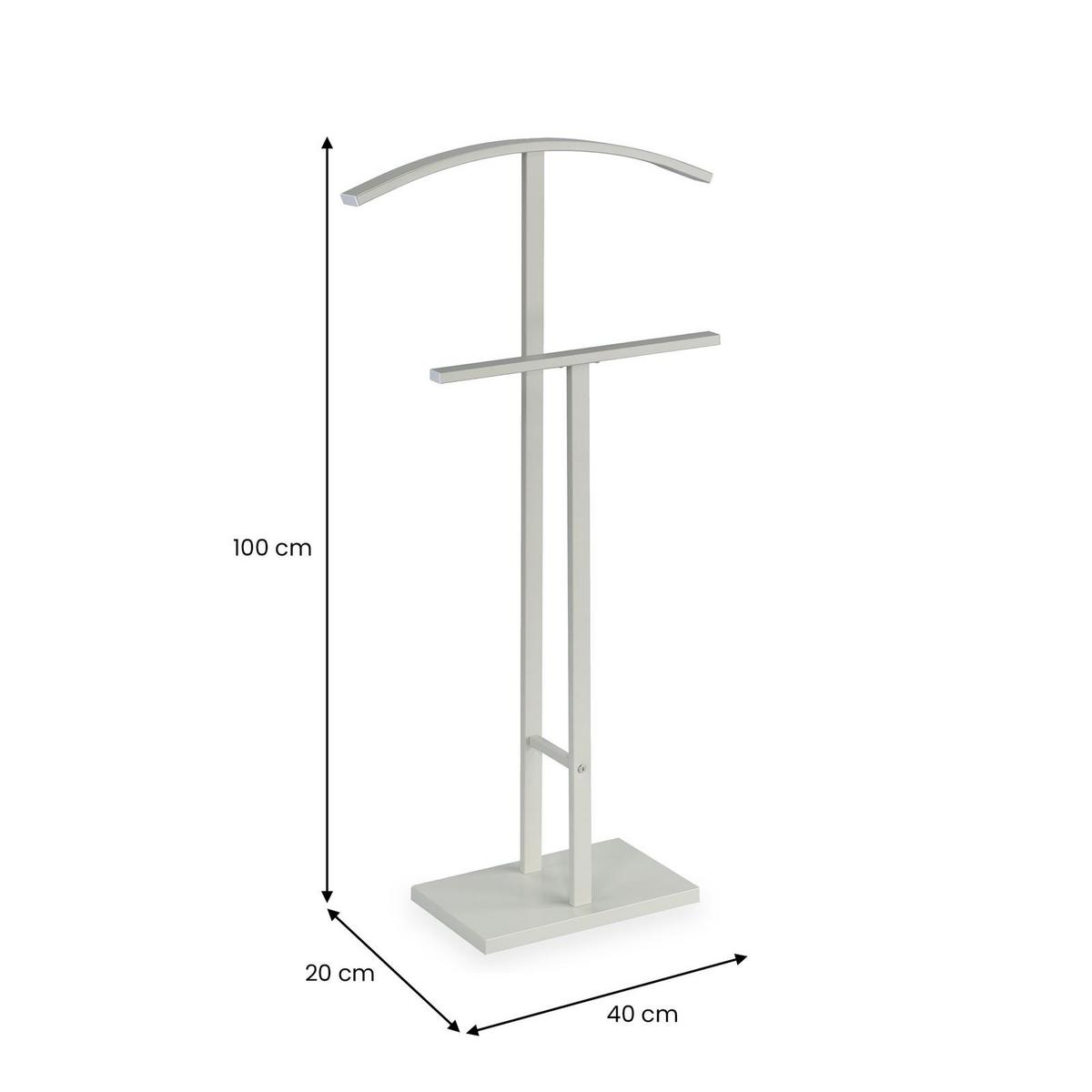 HERRENDIENER SCOTT beige - Weiß, Metall (40/100/20cm) - IDIMEX