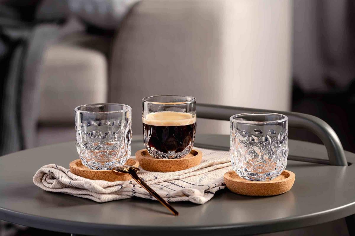 ESPRESSOGLÄSER (2) Gocce transparent 60 ml 6er Set - Transparent, Glas (0.06L) - Leonardo Living
