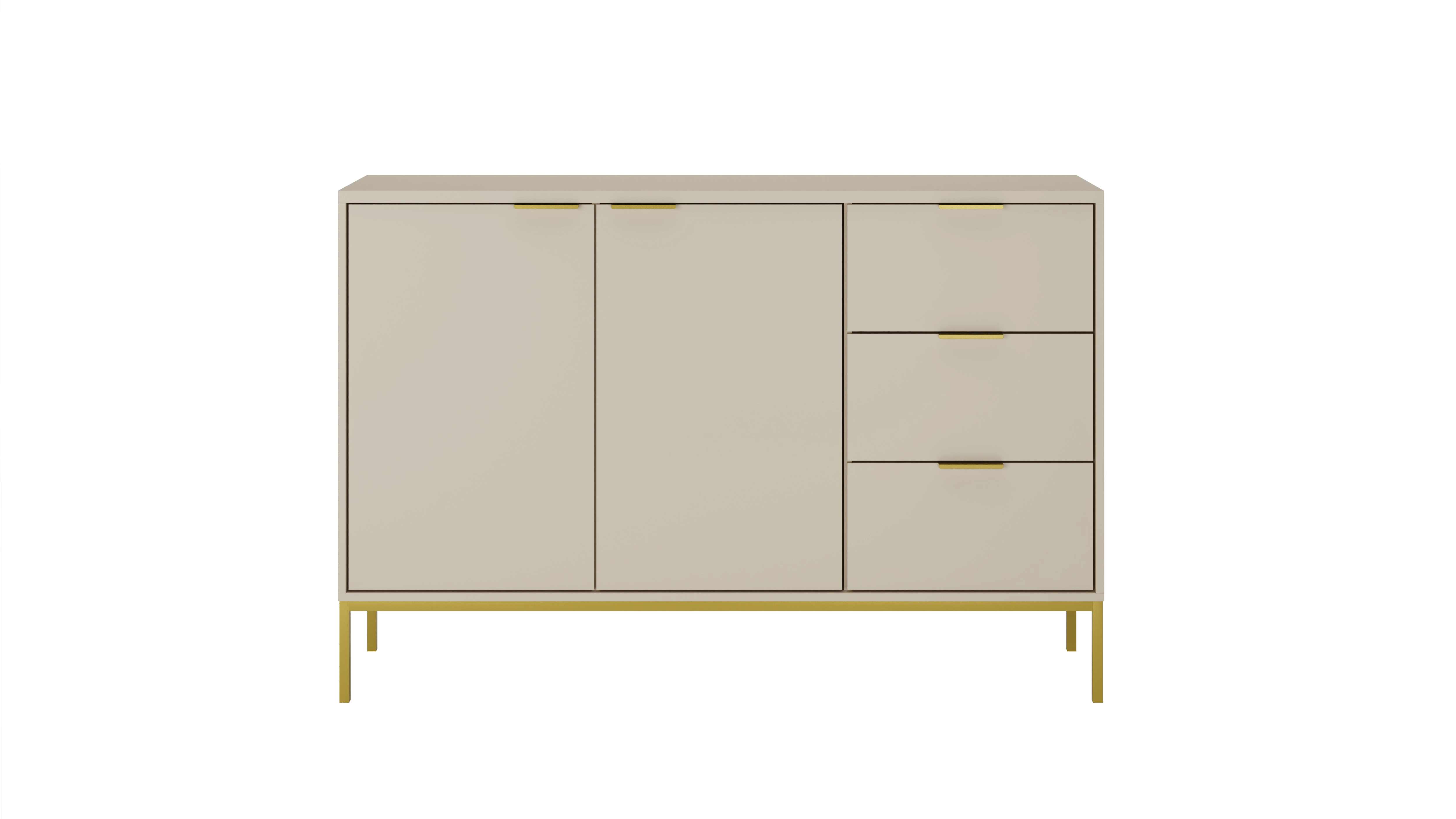 KOMMODE Austin 40/100,4/150 - Kaschmir/Goldfarben, Holzwerkstoff (40/100/150cm) - RAUMHIRSCH FURNITURE