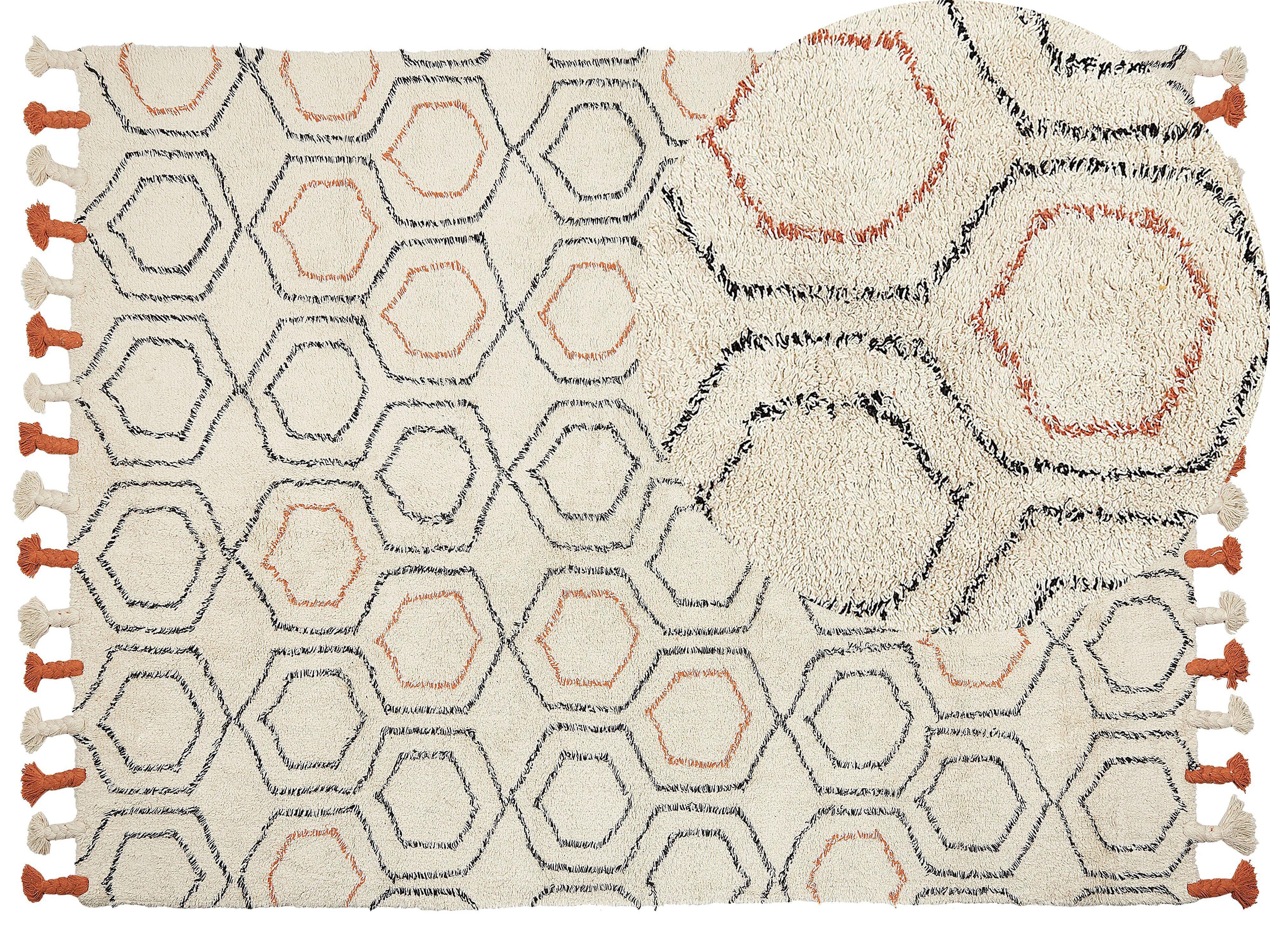 KURZFLOR-TEPPICH Hajipur 230/160 cm - Beige, Textil (160/230cm) - Beliani