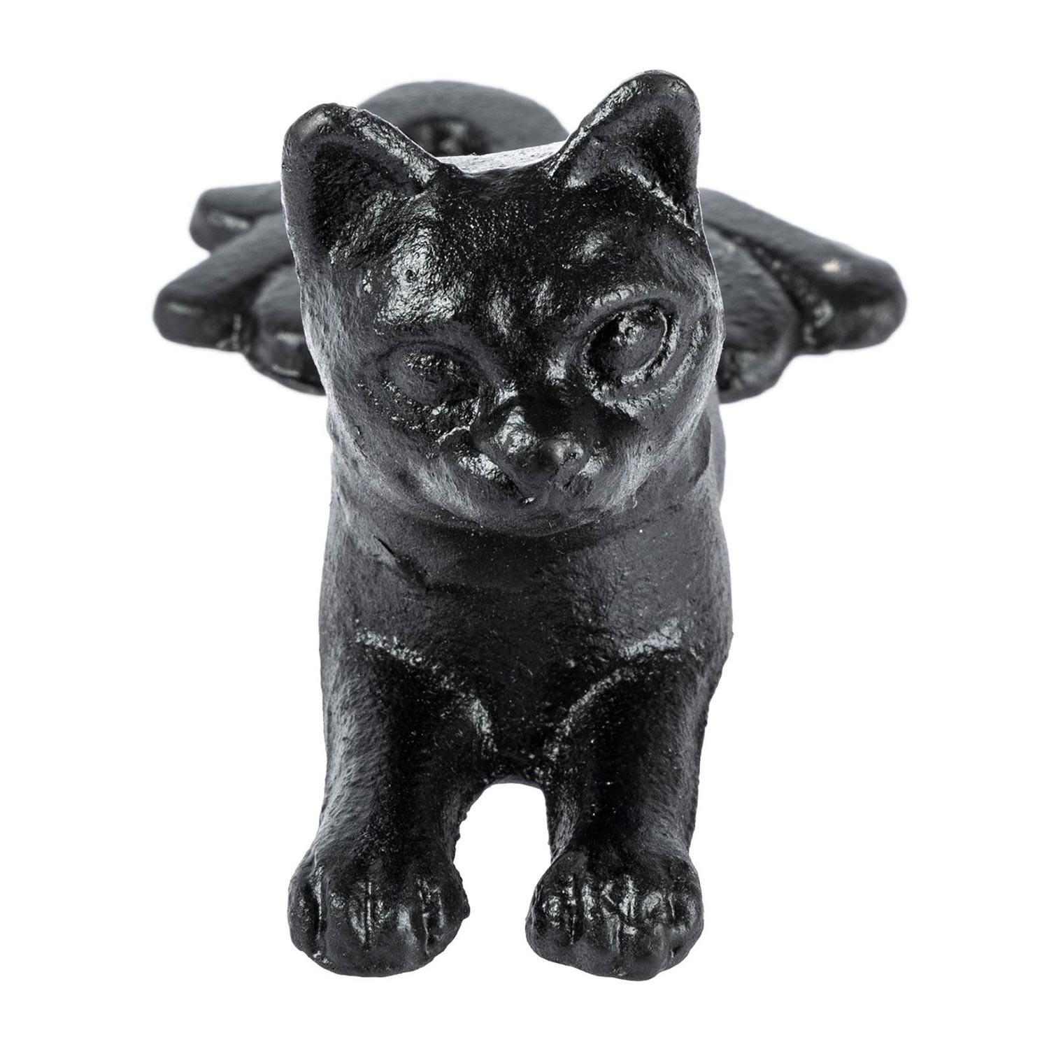 TÜRSTOPPER Katze - Schwarz, Metall (8/16cm) - Homescapes