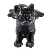 TÜRSTOPPER Katze - Schwarz, Metall (8/16cm) - Homescapes